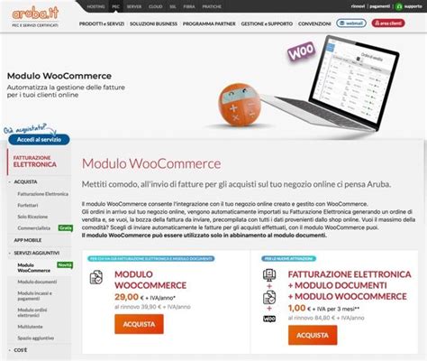 aruba woocommerce